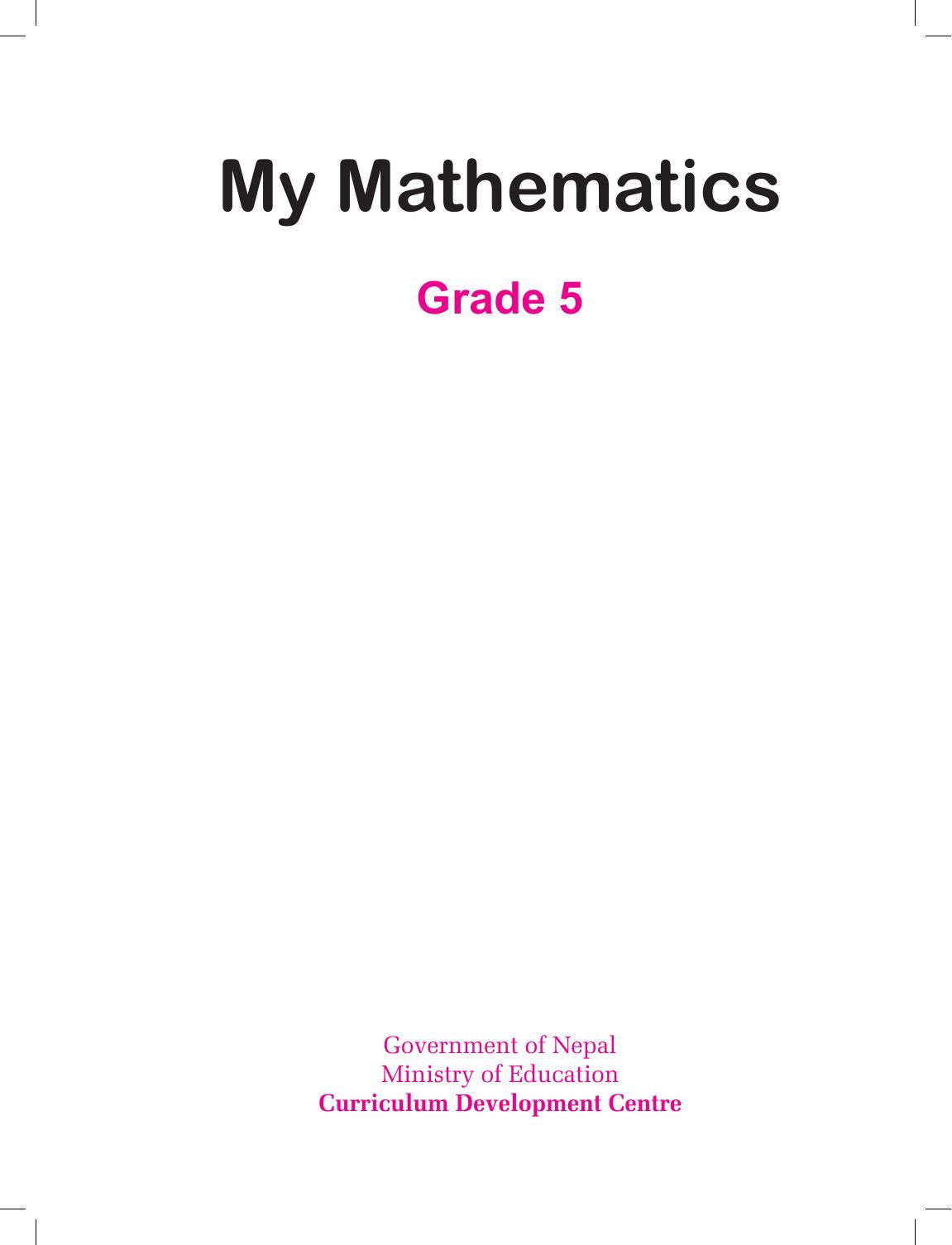 CDC 2018 - My Mathematics Grade 5